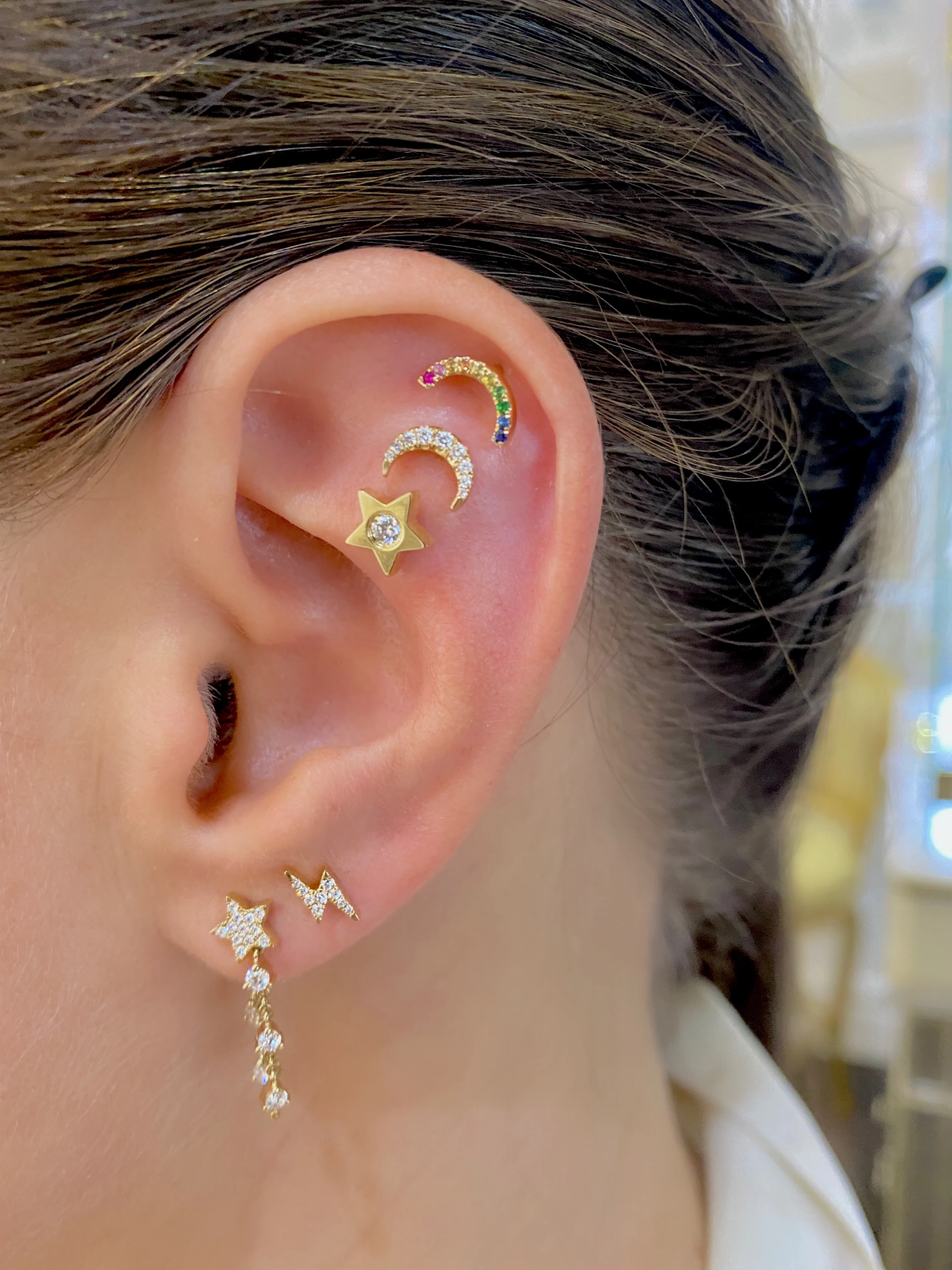 Crescent Moon Studs - Image 4