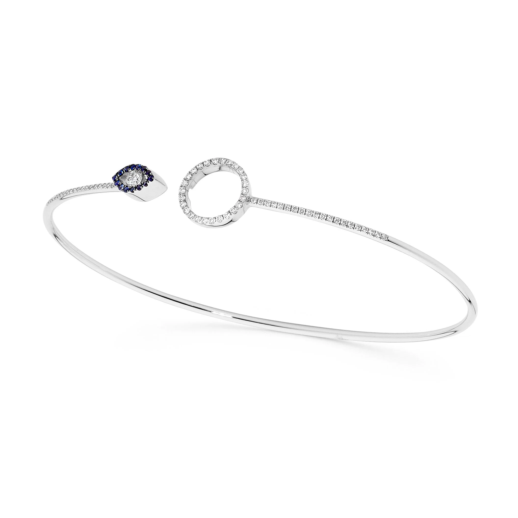 Evil Eye Sapphire Bangle - Image 3