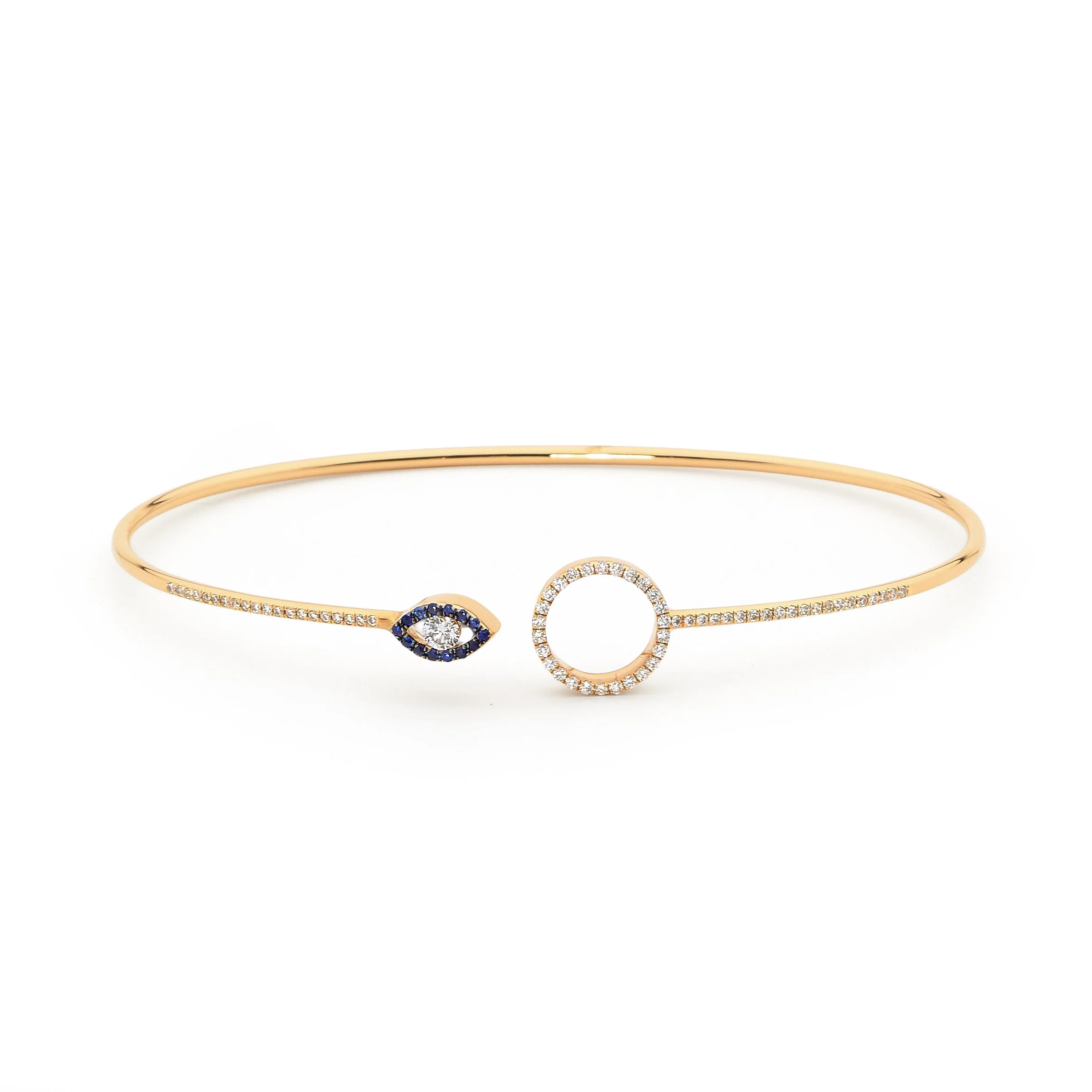 Evil Eye Sapphire Bangle - Image 4