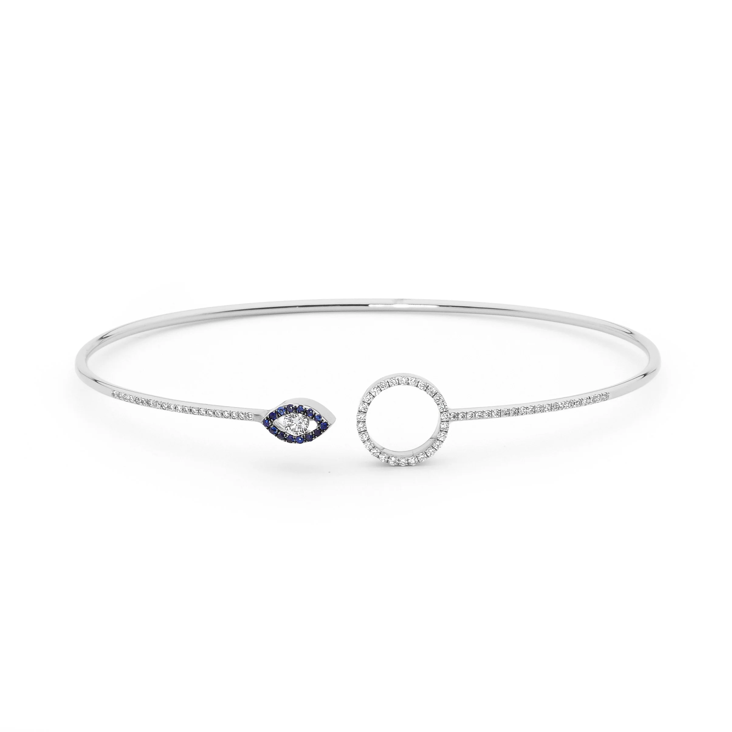 Evil Eye Sapphire Bangle - Image 6