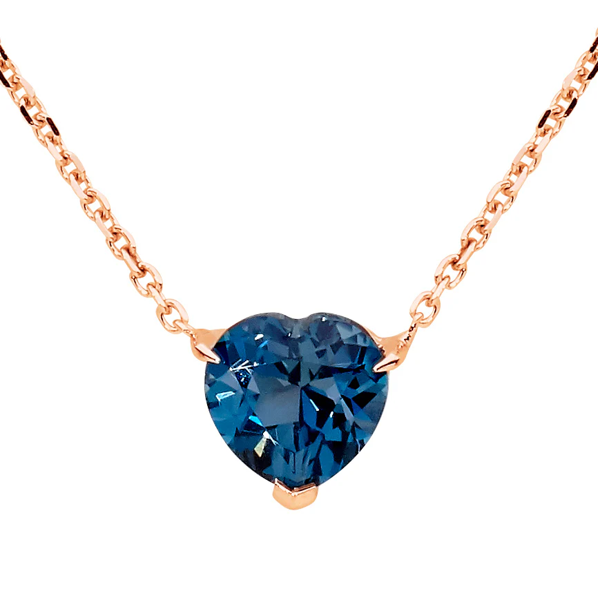 London Blue Topaz Heart Birthstone - November - Image 3