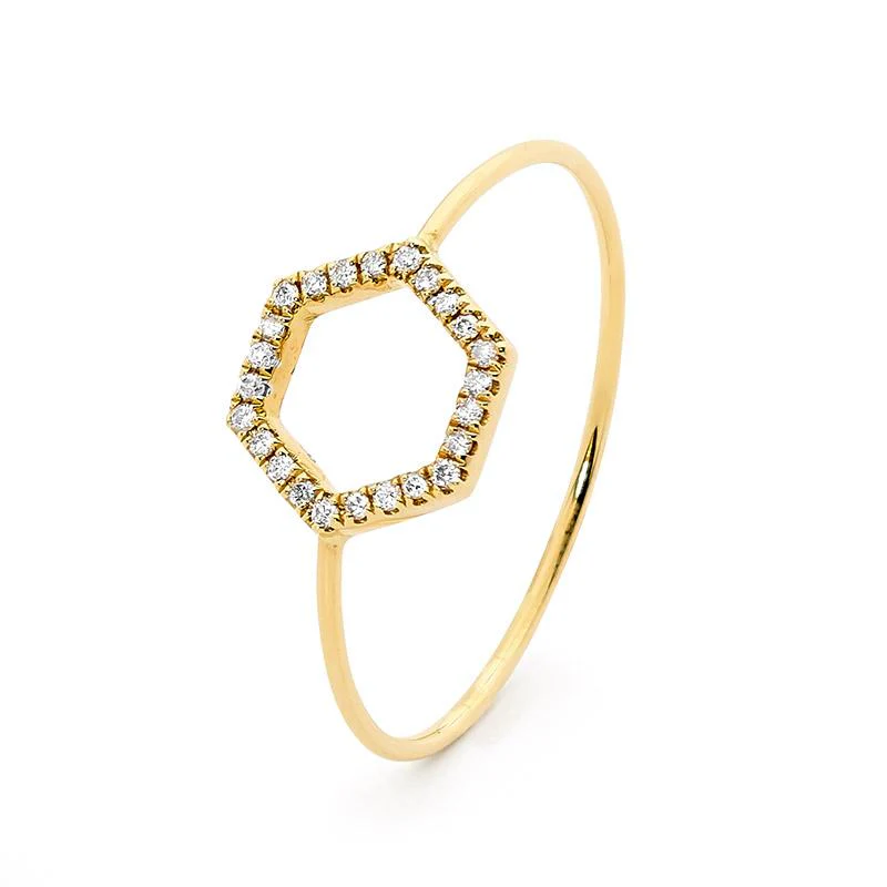 Petite Hexagon Ring - Image 3
