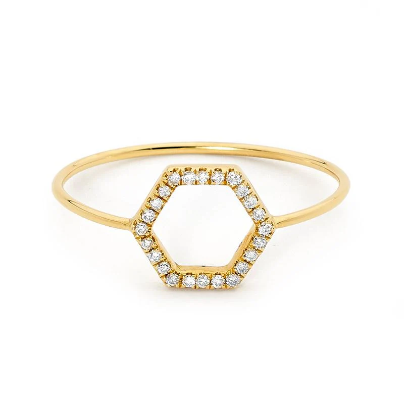 Petite Hexagon Ring - Image 6